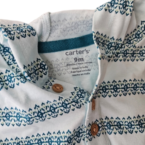 Carters Hooded Romper 9 Months - Picture 5 of 6